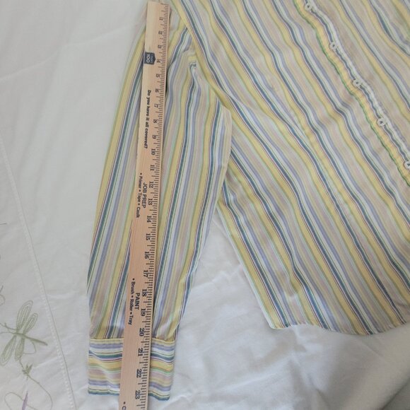 Van Heusen Striped Multi Color Womens Blouse Size XL - Picture 12 of 14